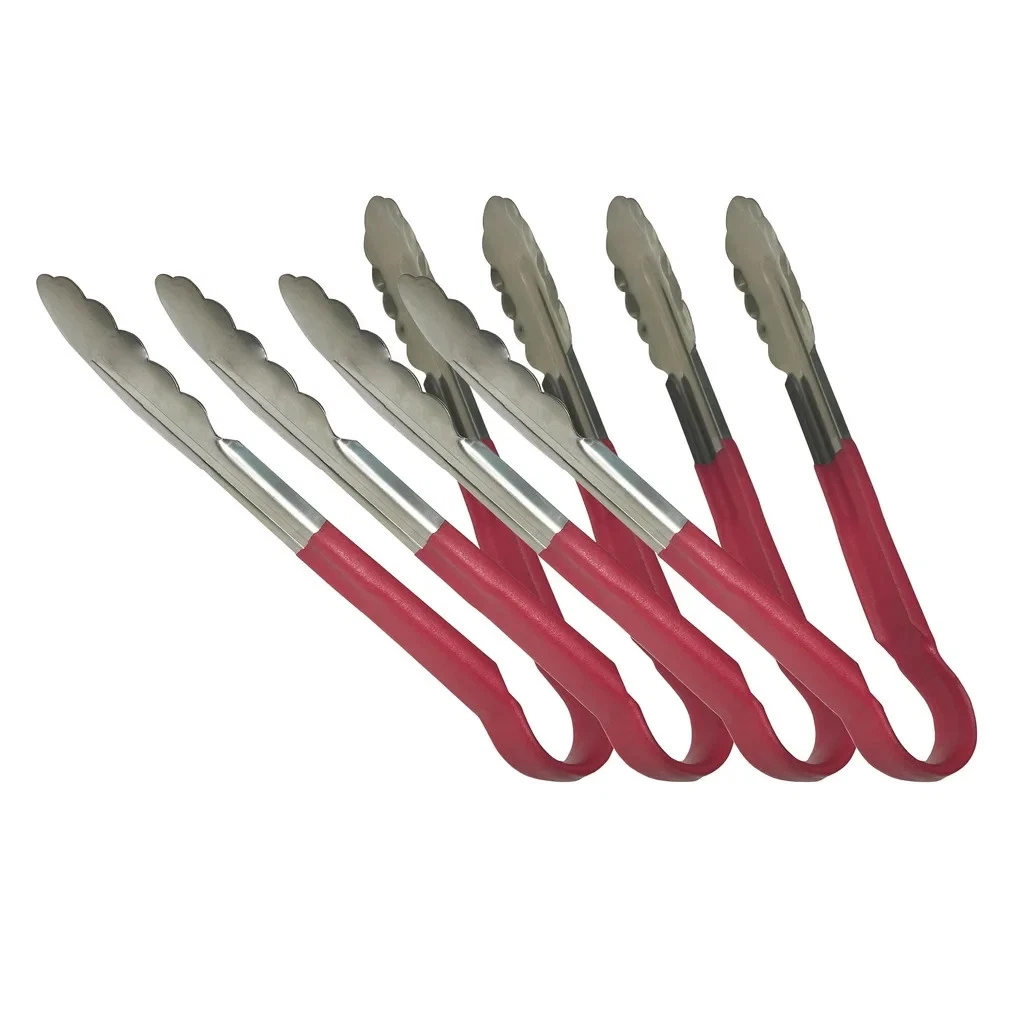 TAN.Rii Heavy Duty Plastic Coated Utility Tongs 9" Single or 2-P - photo 2