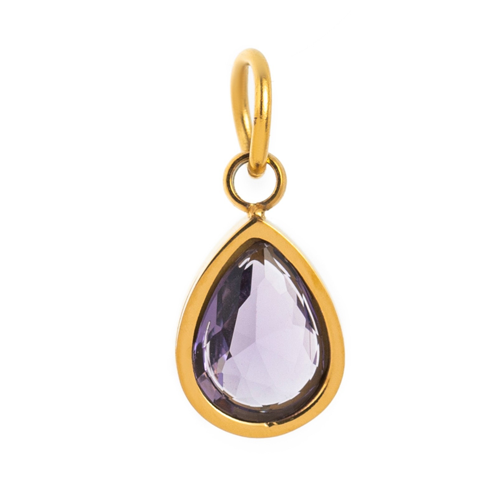 18K Gold Plated Stainless Steel Birthstone Charm Pendant Necklac - photo 2