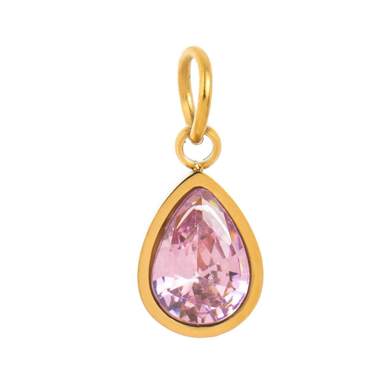 18K Gold Plated Stainless Steel Birthstone Charm Pendant Necklac - photo 4