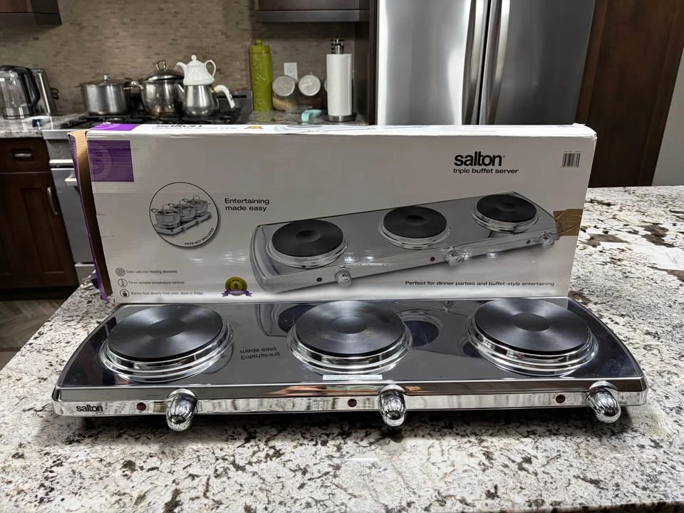Salton Triple Buffet Server /food warmers - photo 4