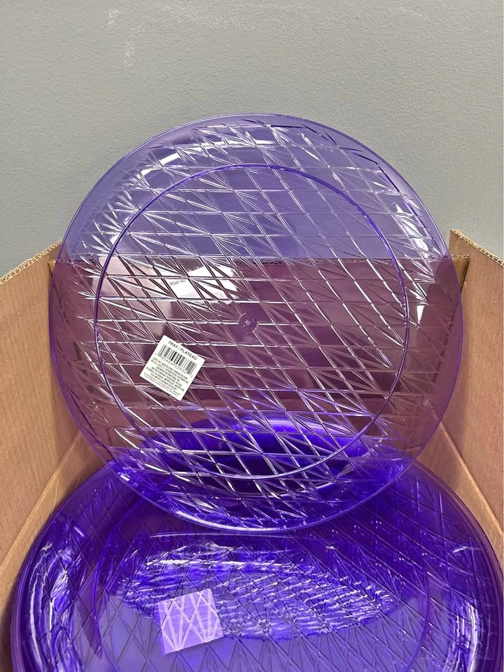 24 New Purple 14in Round Catering Trays
