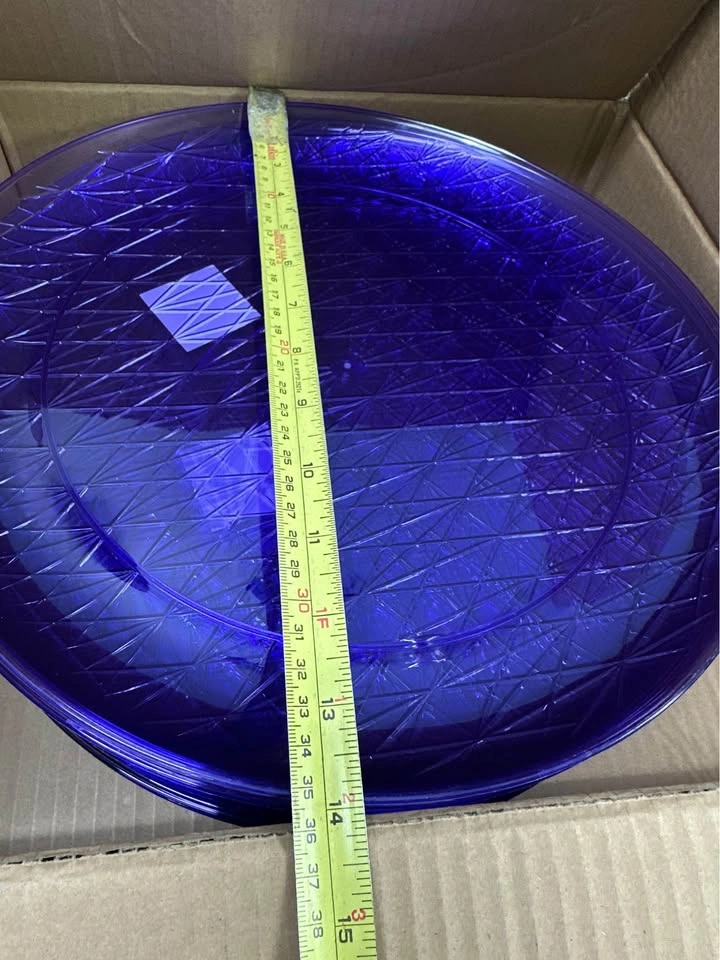 24 New Purple 14in Round Catering Trays - photo 3
