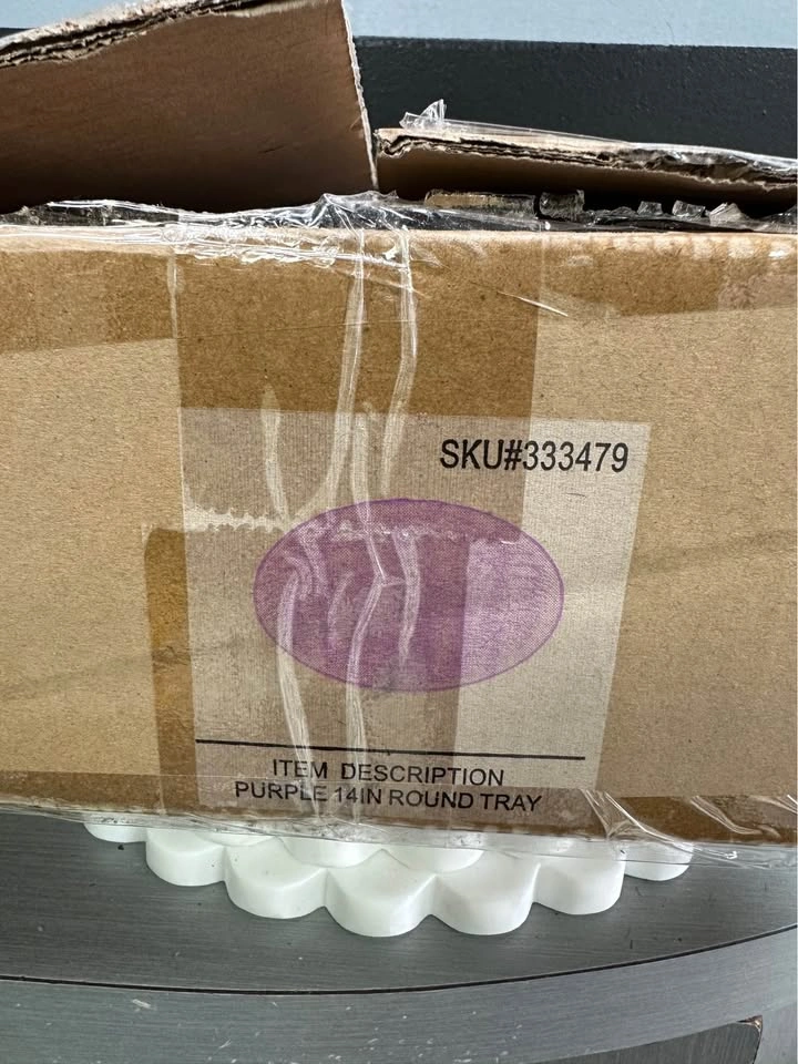 24 New Purple 14in Round Catering Trays - photo 5