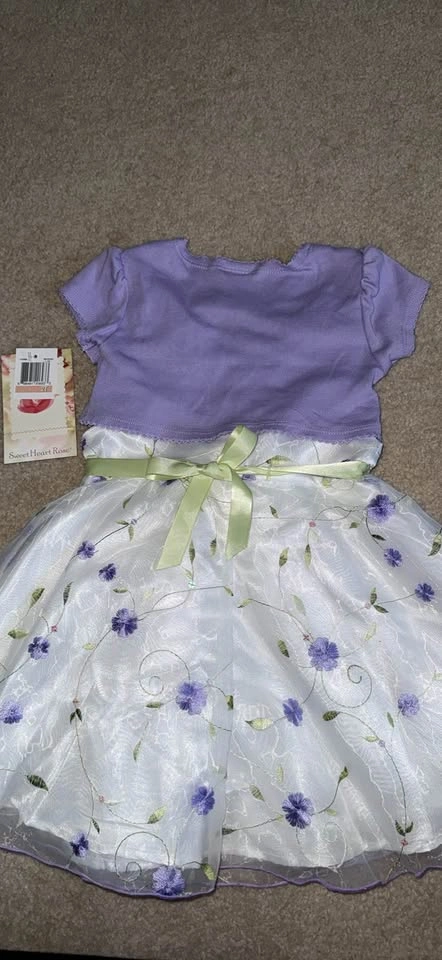 New Toddler Girls Dress 2T – Purple Floral Party Dress w/ Bolero - photo 2