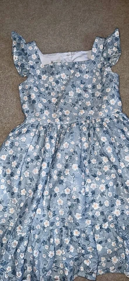 Girls Floral Sparkle Dress Size 7 – Party Dress