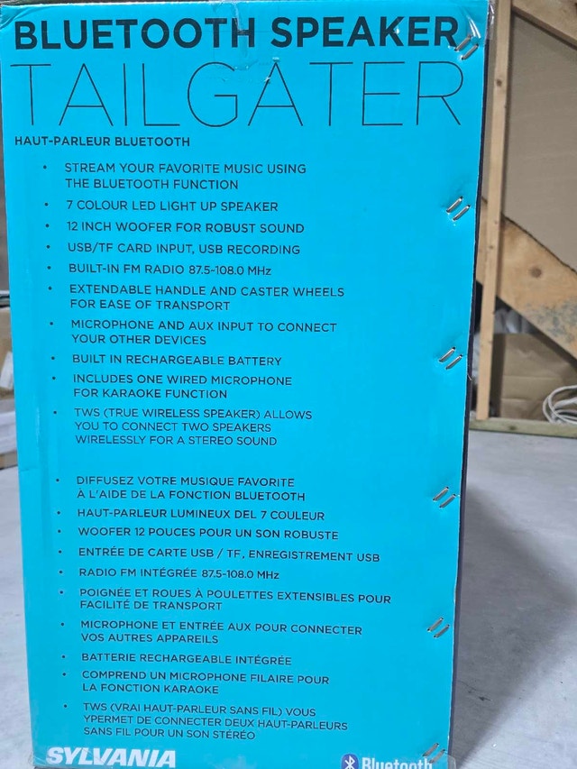Sylvania Bluetooth Speaker TAILGATER - photo 2