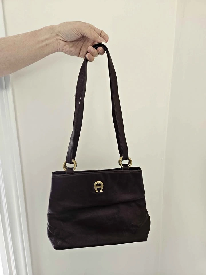 Vintage Etienne Aigner Leather Shoulder Bag - Oxblood