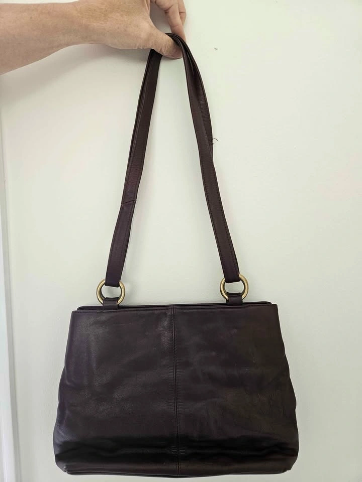 Vintage Etienne Aigner Leather Shoulder Bag - Oxblood - photo 2