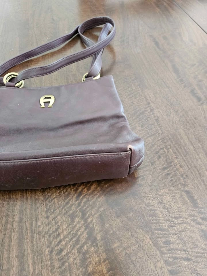 Vintage Etienne Aigner Leather Shoulder Bag - Oxblood - photo 3