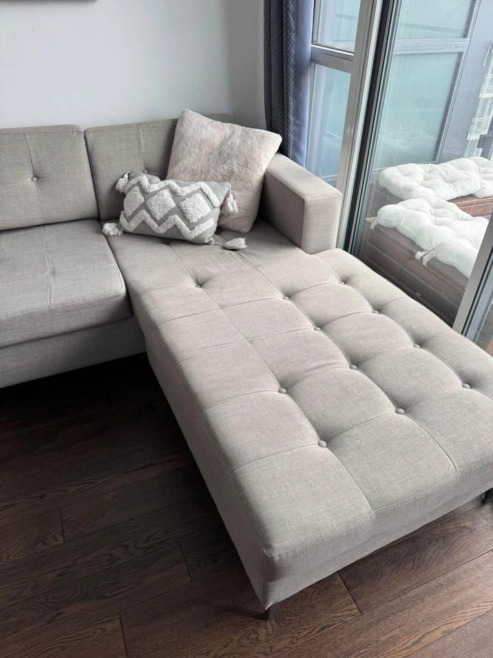 Gray L-Shaped Sofa - Great Condition - Pick Up Only - photo 2