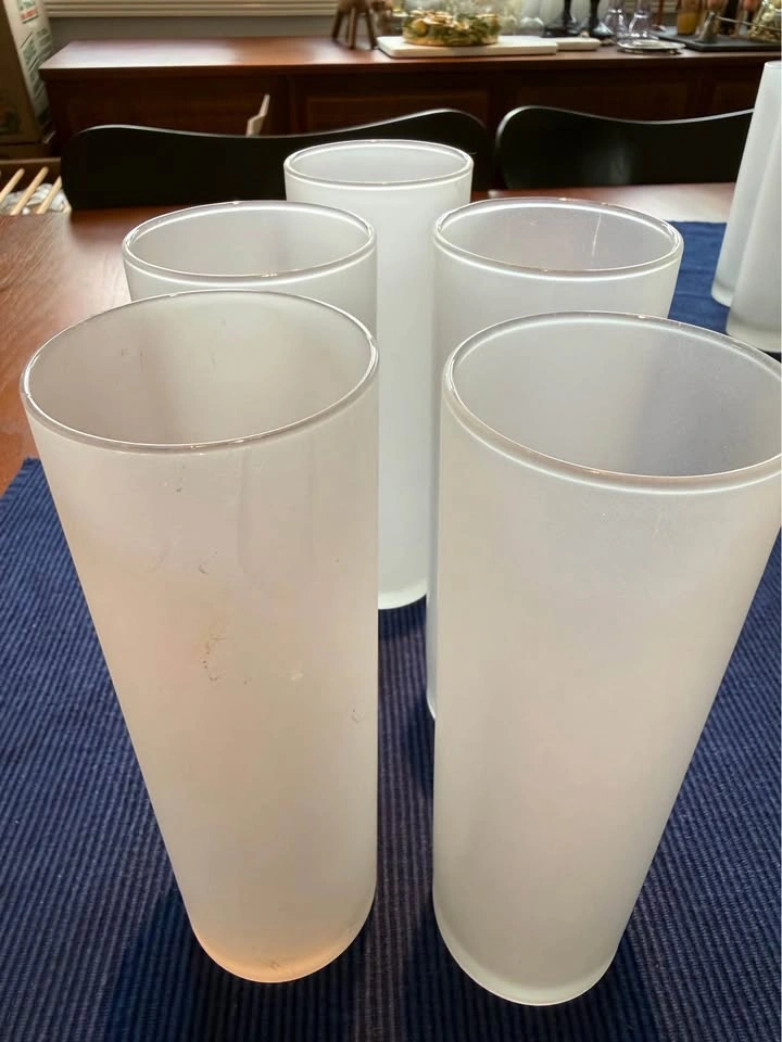 11 Vintage MCM Frosted Collins Glasses - photo 5