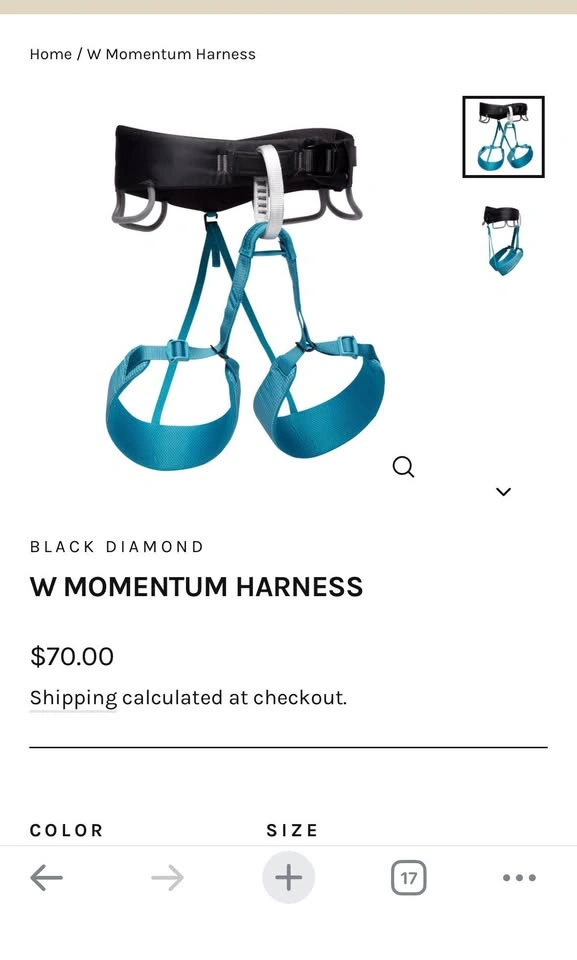 Black Diamond Women's Momentum Climbing Harness M - photo 2
