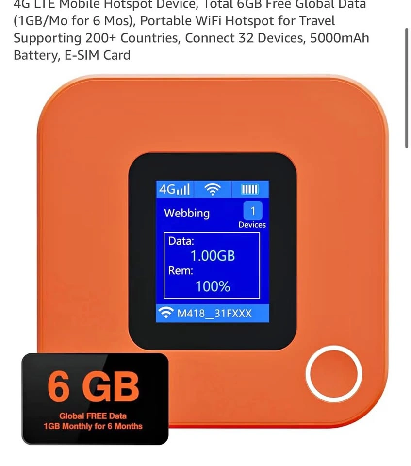 4G LTE Portable WiFi Hotspot (NEW, in box)
