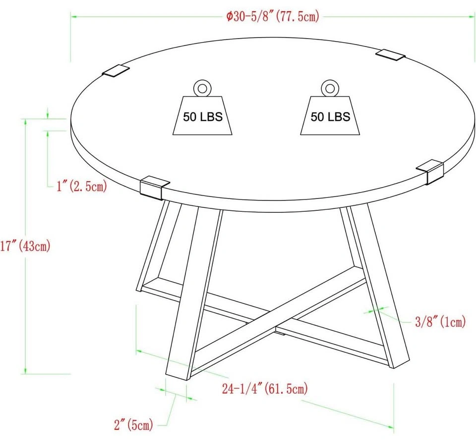 Modern Round Coffee Table – White & Gold - photo 2