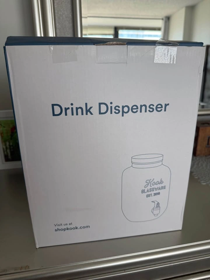 Glass Beverage Dispenser with Metal Spigot - photo 2