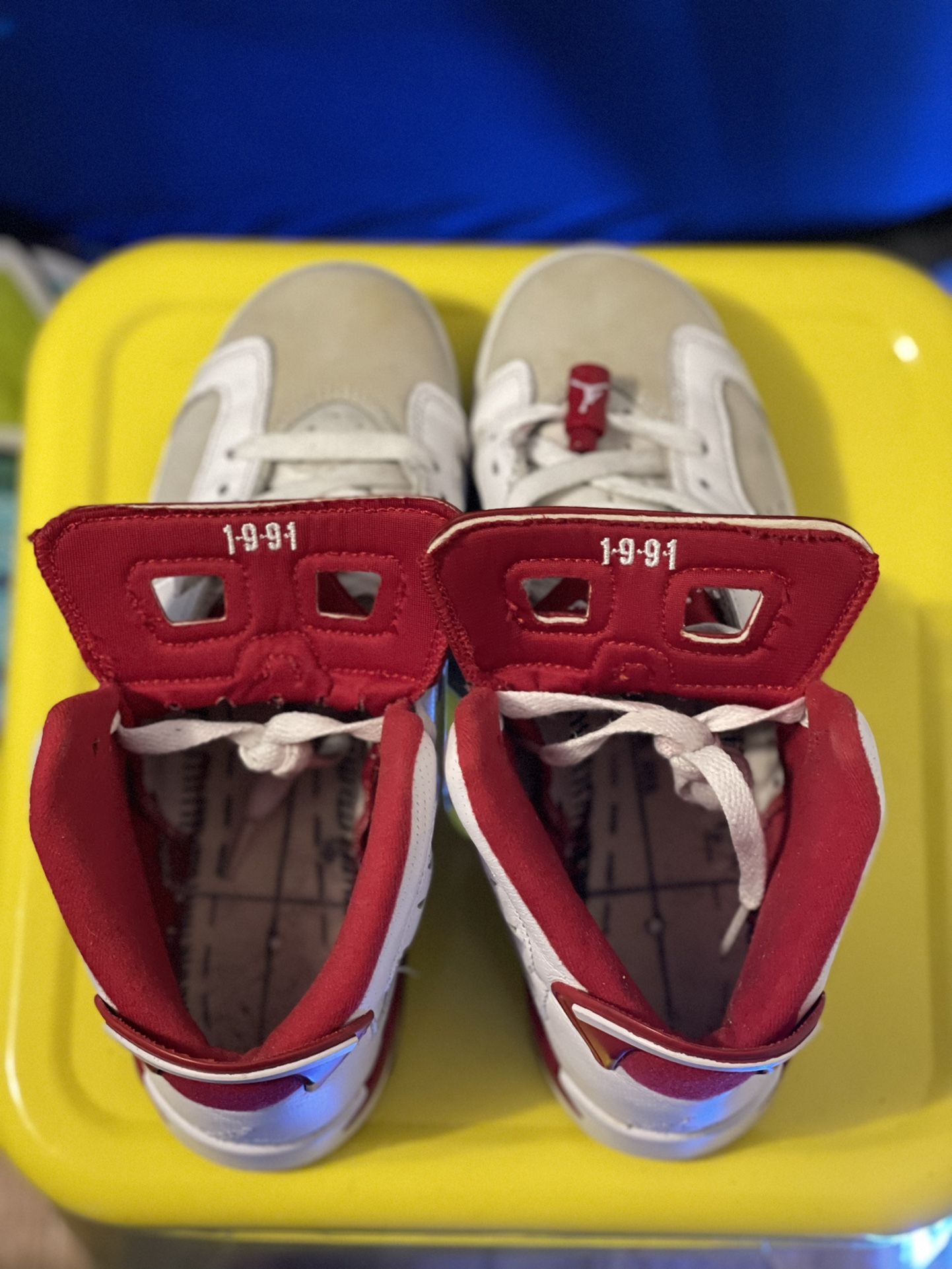 Nike Air Jordan Retro 6 Kids Size 6 White - photo 2