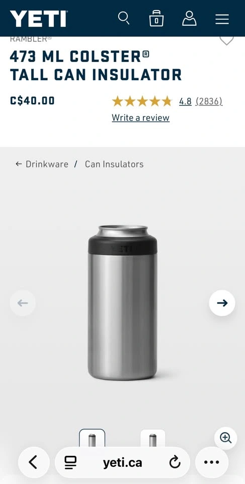 BRAND NEW YETI Rambler Tall Can Colster 473ml – Stainless Steel - photo 4