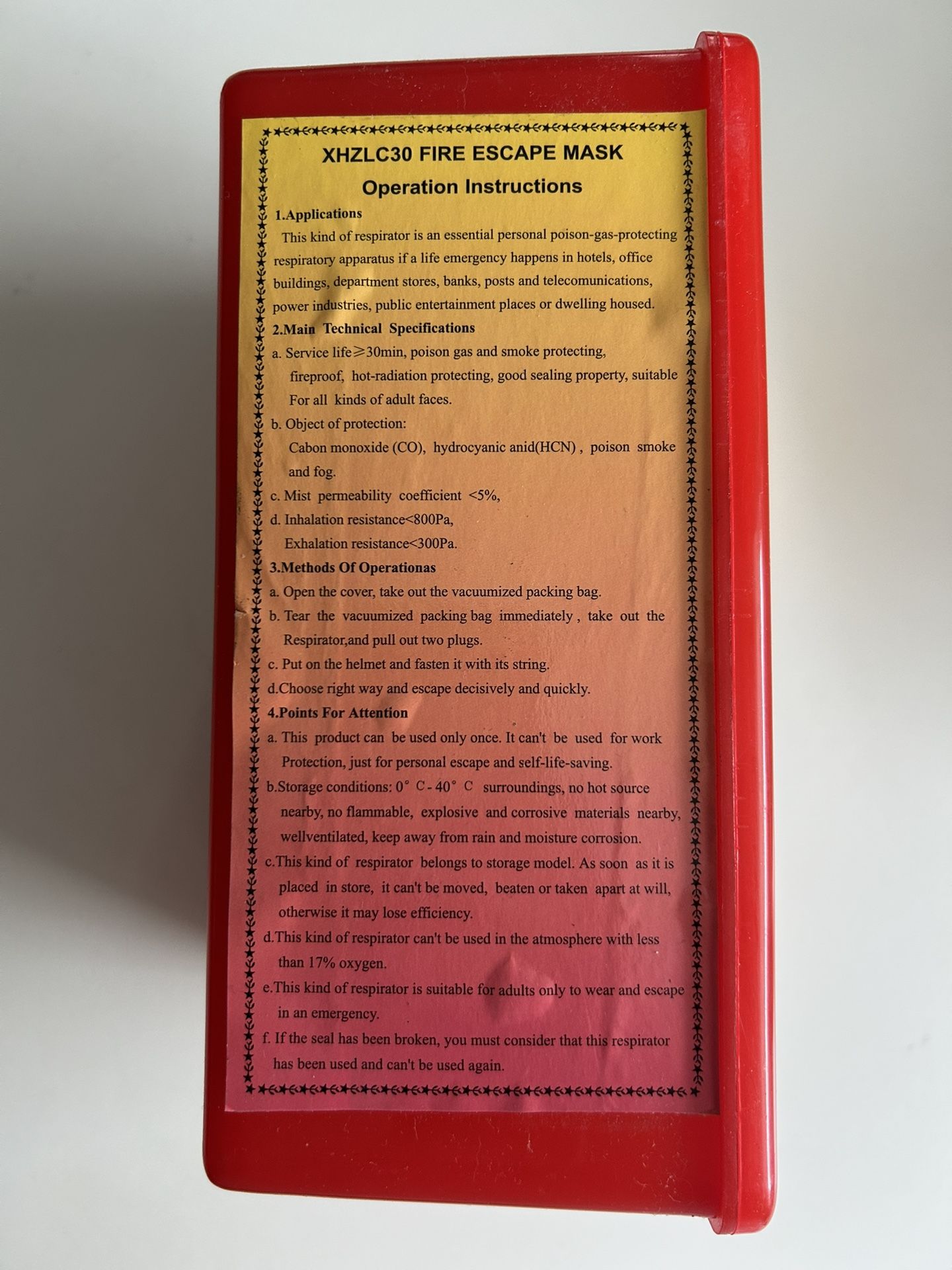 Emergency Fire Escape Masks - photo 2