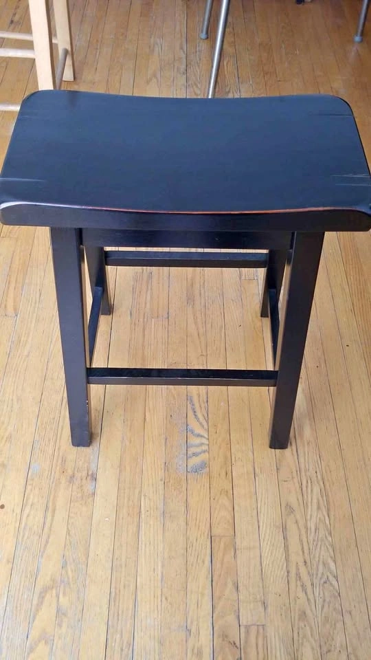 Eztia Black Saddle Seat Stool