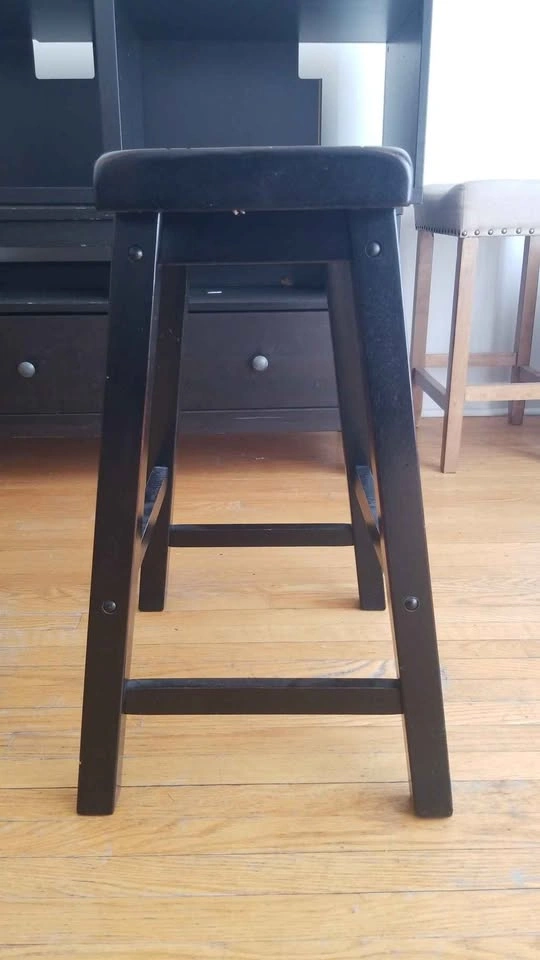 Eztia Black Saddle Seat Stool - photo 3