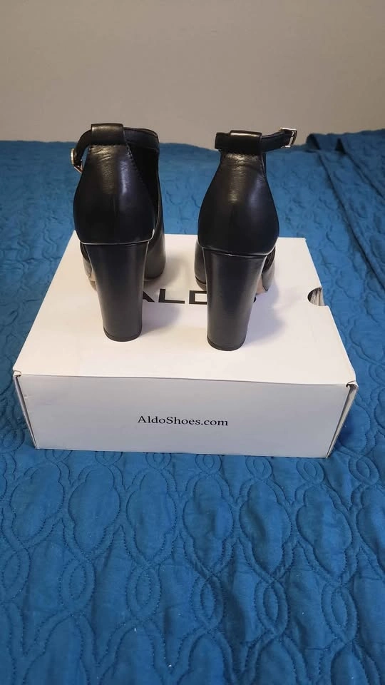 Aldo Rienia Black Peeptoe Heels - photo 3