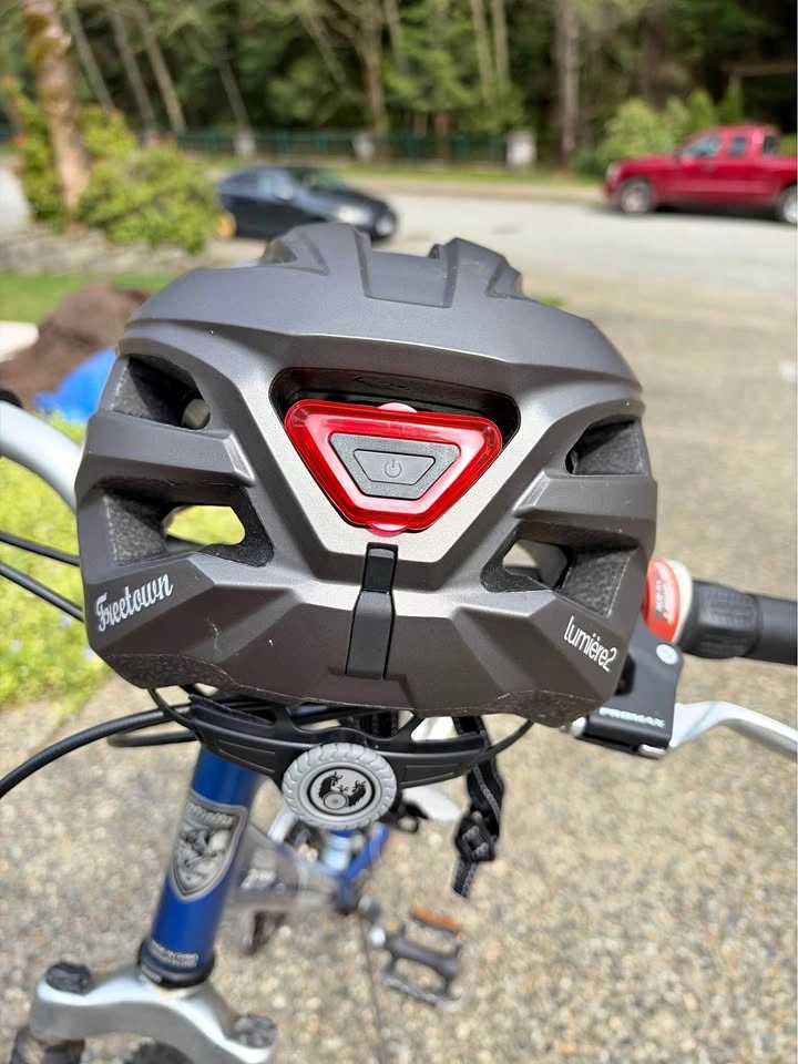 Helmet with LED light