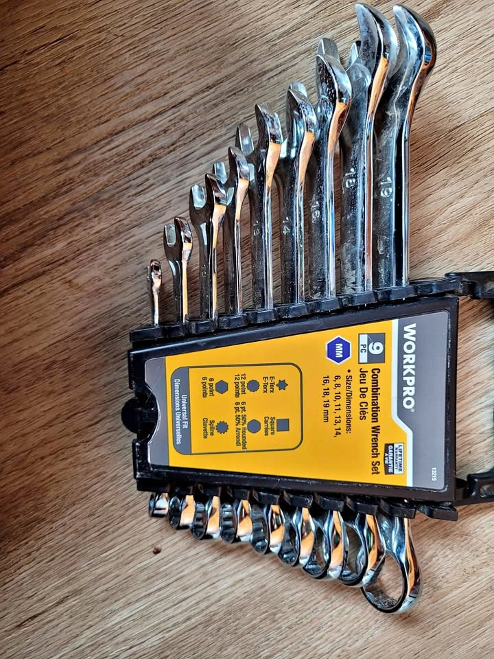 WORKPRO 9-Piece Metric Combination Wrench Set
