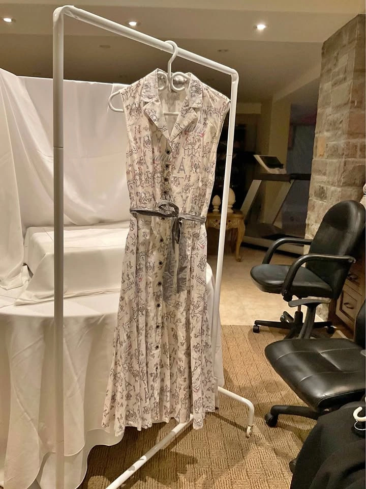 April Cornell Ladies Dress Parisian Theme Cotton Size: Large