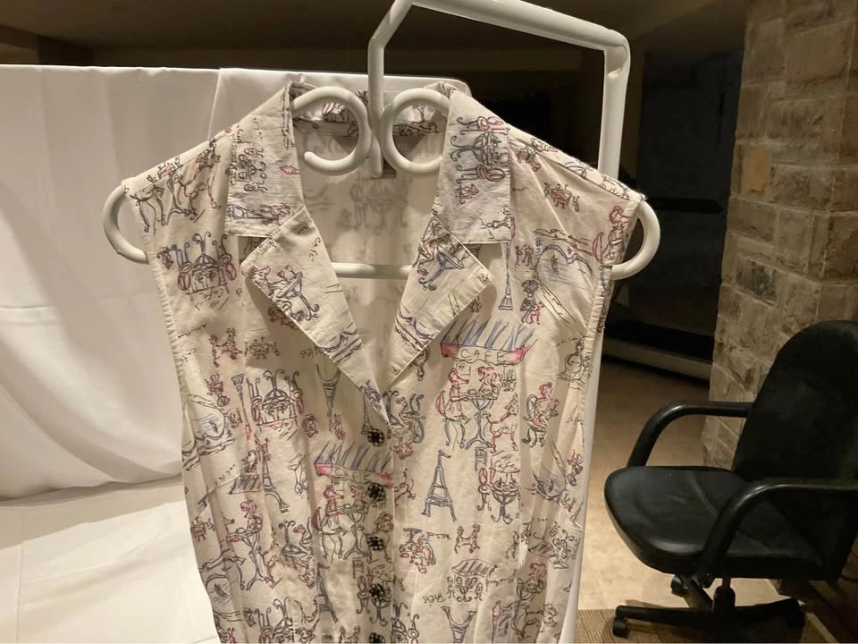 April Cornell Ladies Dress Parisian Theme Cotton Size: Large - photo 2