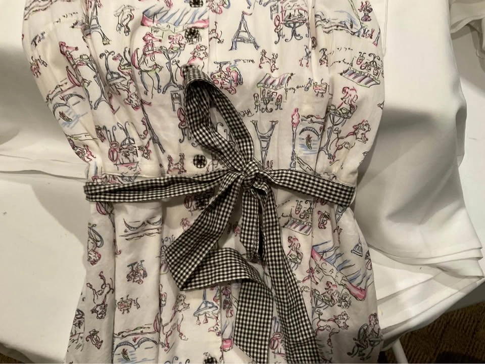 April Cornell Ladies Dress Parisian Theme Cotton Size: Large - photo 5