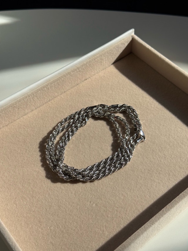 Twisted Stainless Steel Necklace - photo 3