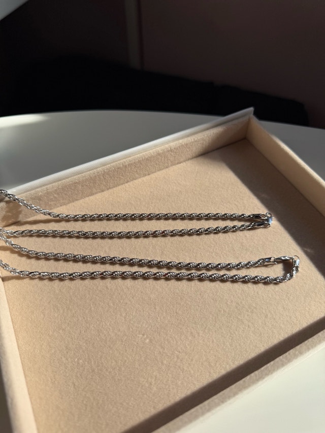 Twisted Stainless Steel Necklace - photo 4