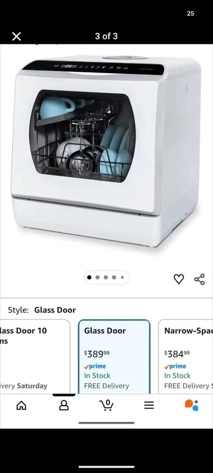 Countertop Dishwasher – Compact Portable Dish Washer (Glass Door - photo 3