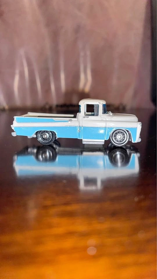 Matchbox 1957 Dodge Sweptside Truck Toy - White & Blue