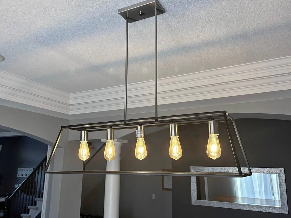 Modern 5-Light Linear Island Chandelier