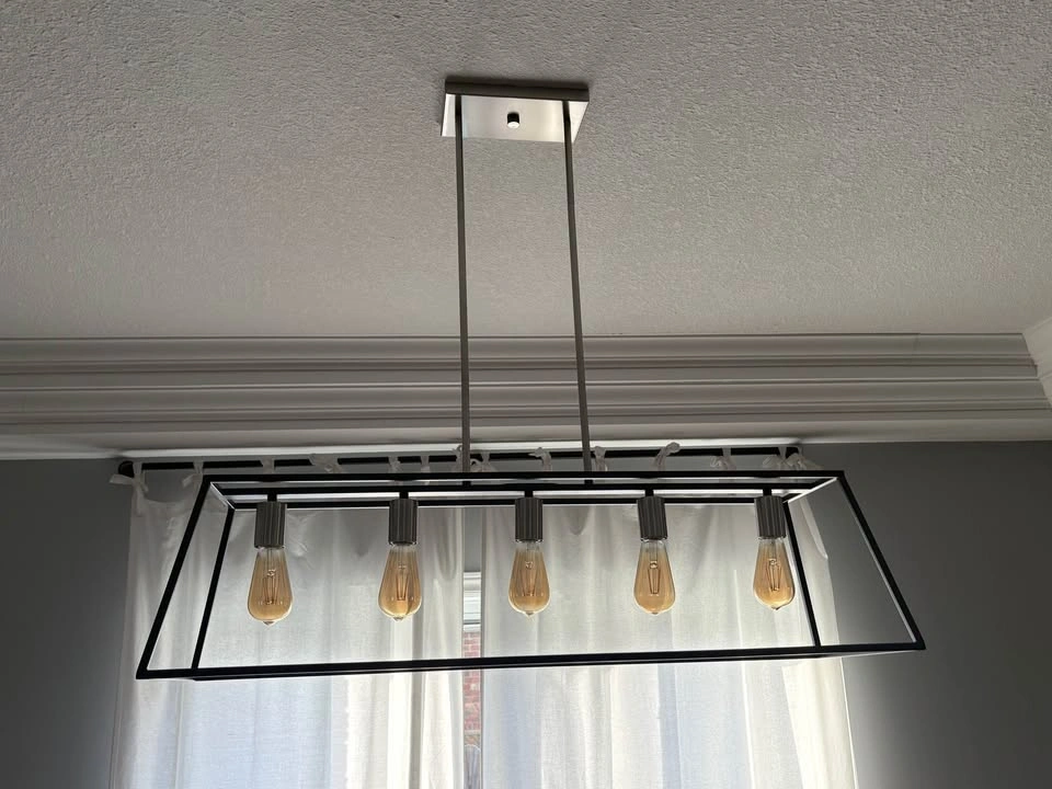 Modern 5-Light Linear Island Chandelier - photo 2