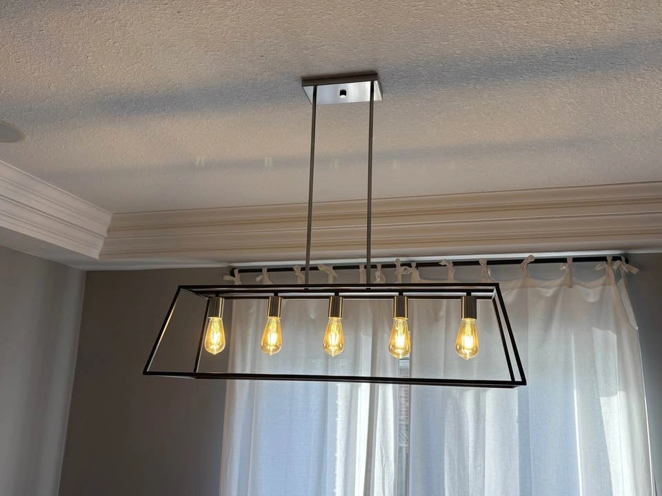 Modern 5-Light Linear Island Chandelier - photo 3