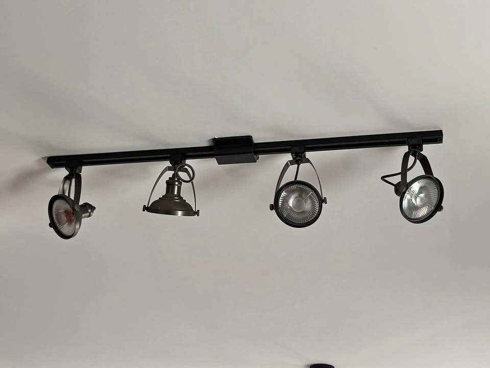 Black 4-Light Track Lighting