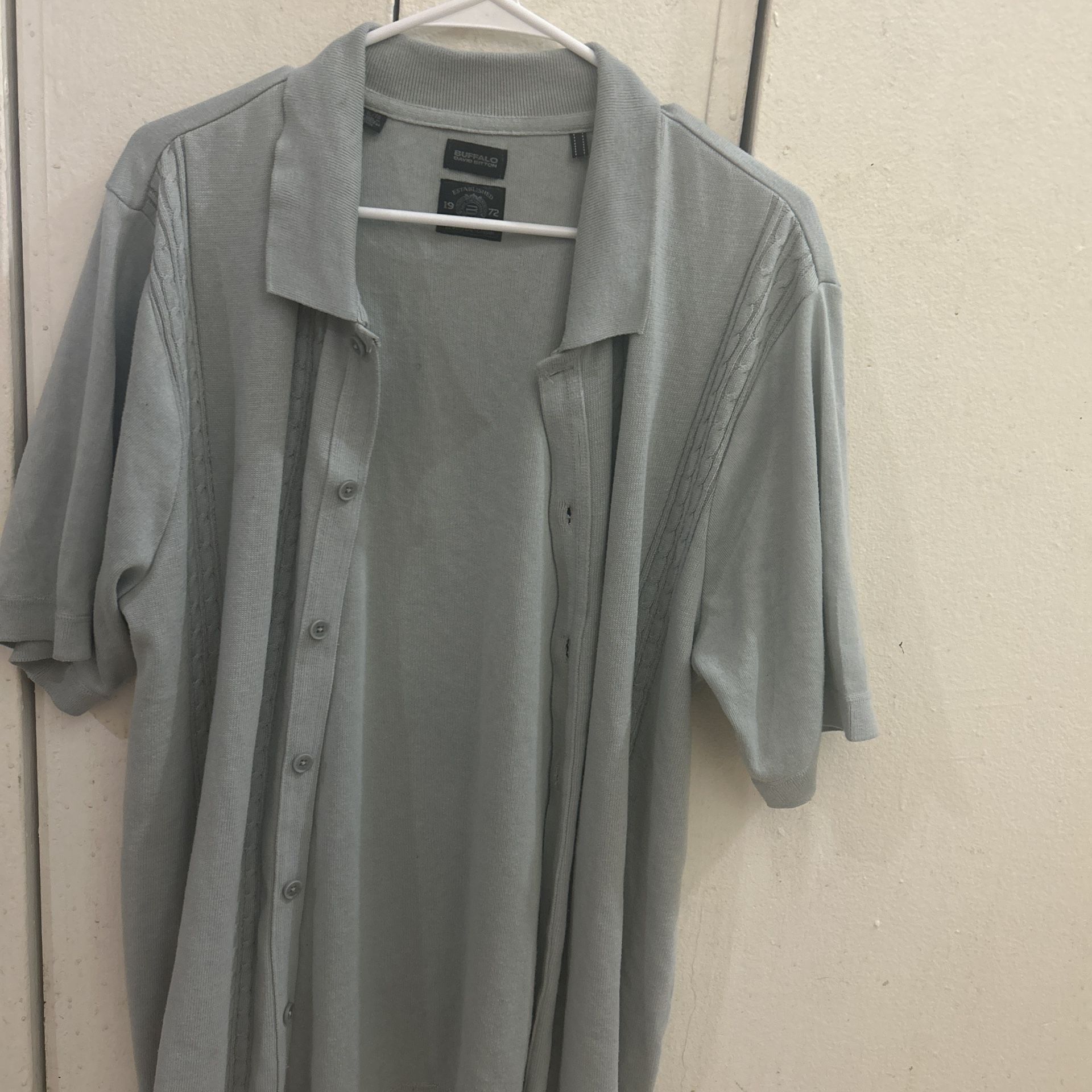 Buffalo David Bitton Men's Short Sleeve Button Up Shirt - Light