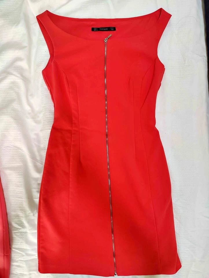 Zara Size S Zip Front Mini Dress