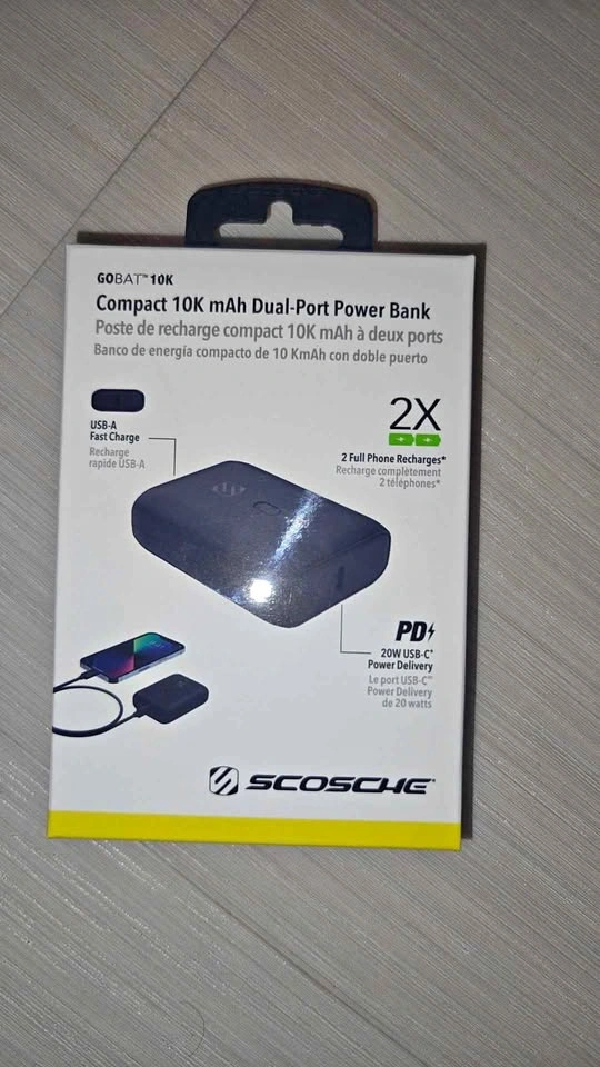 SCOSCHE GoBat 10K mAh Dual-Port Power Bank