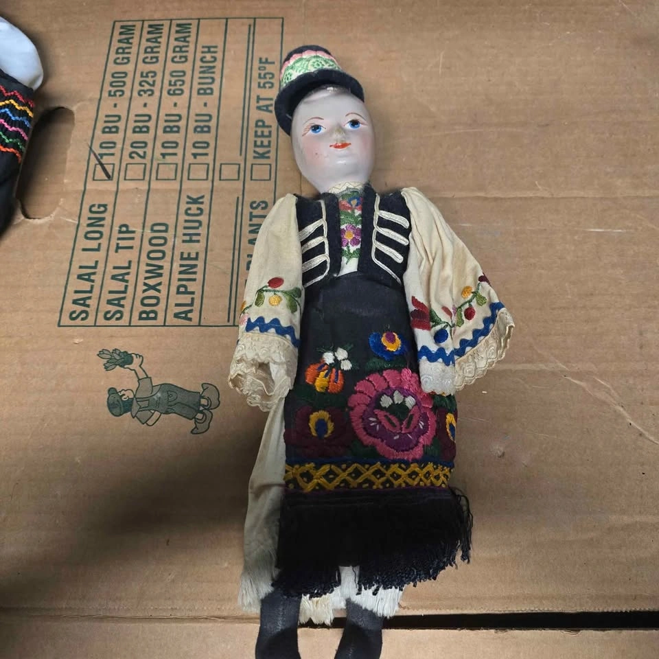 Vintage Hungarian Boy & Girl Dolls