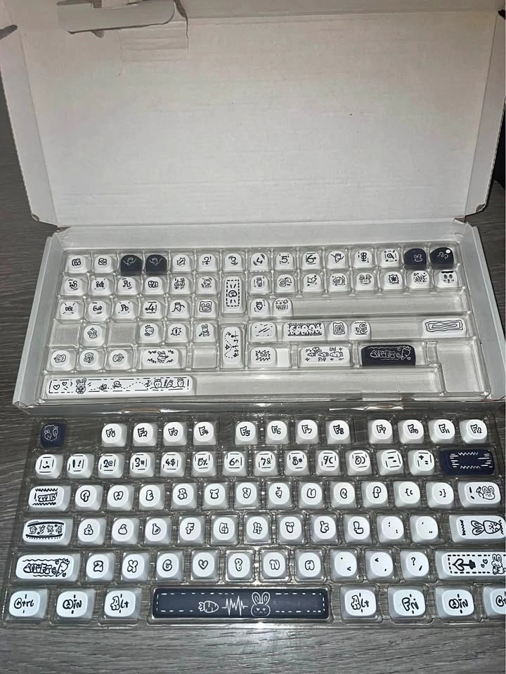 Bunny Themed Keyboard Key Caps