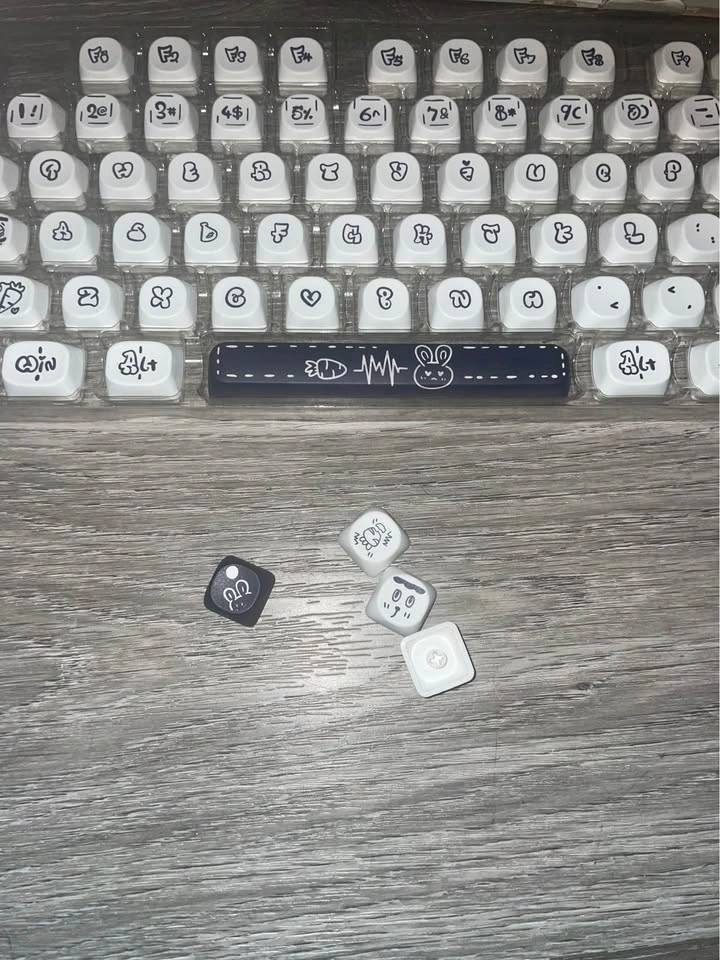 Bunny Themed Keyboard Key Caps - photo 3
