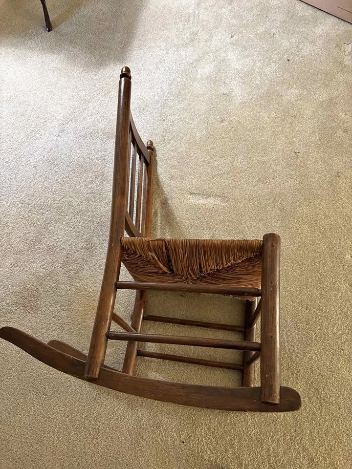 Small Old Oak Rocking Chair