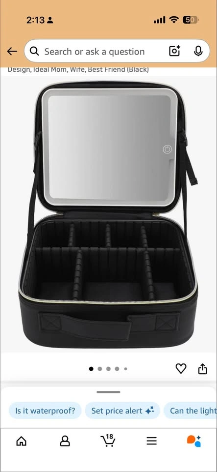LED Makeup Bag with Rechargeable Mirror - photo 4