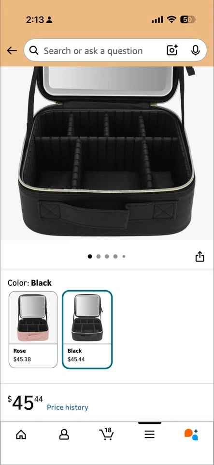 LED Makeup Bag with Rechargeable Mirror - photo 5