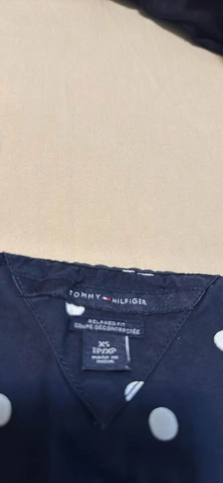 Tommy Hilfiger Women's Navy Blue & White Polka Dot Button up - photo 2