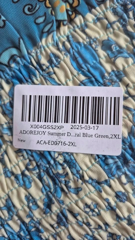 ADOREJOY Summer Floral Blue Green Skirt 2XL - photo 3