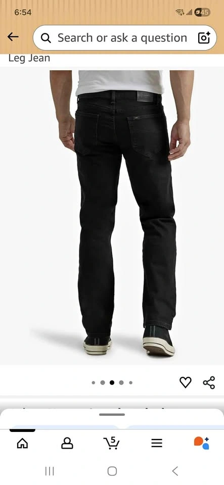 Lee Regular Straight Jeans Overdye Black 32 x 36